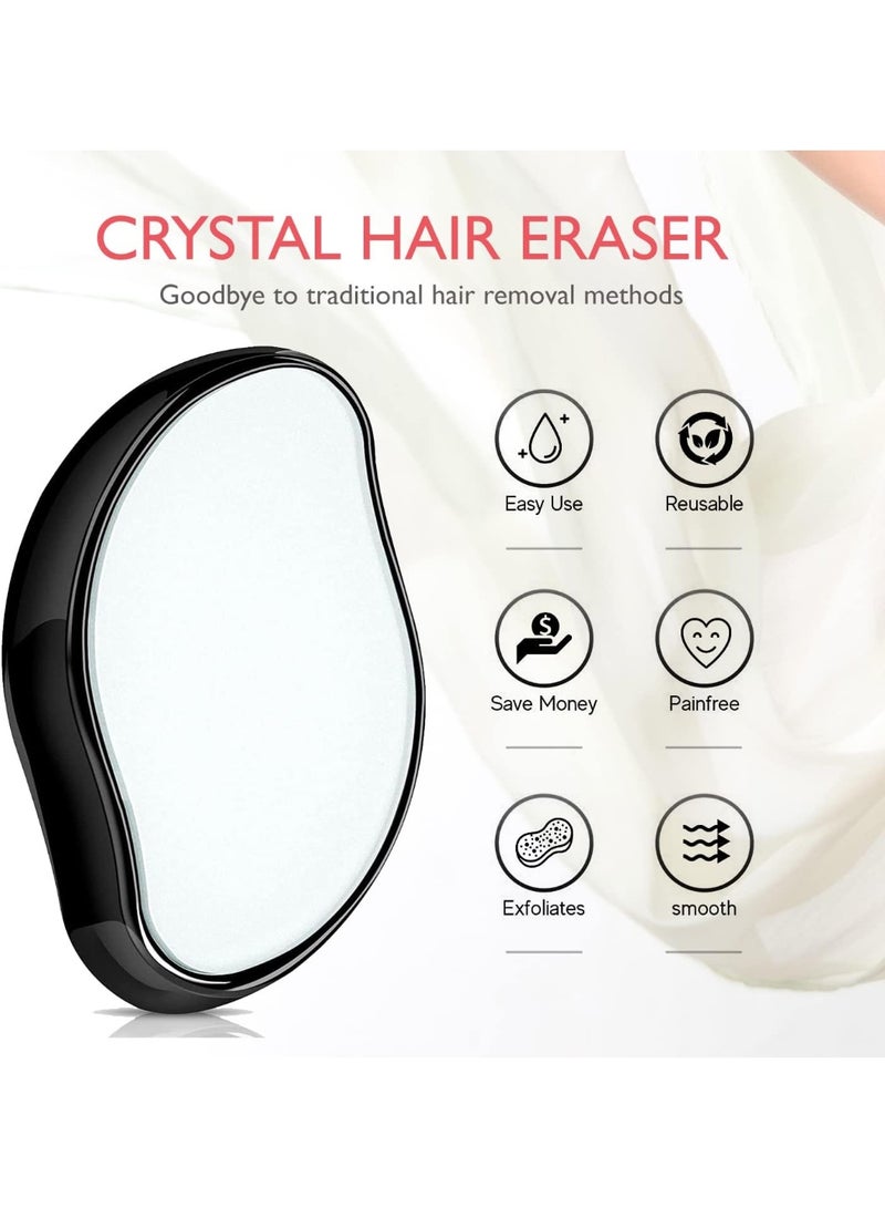 مزيل الشعر الكريستالي من 3 قطع، مزيل الشعر الكريستالي السحري، أداة سحرية لإزالة الشعر بدون ألم للنساء والرجال، أداة سريعة وسهلة لإزالة شعر الذراعين والساقين والظهر والجسم - Image 2